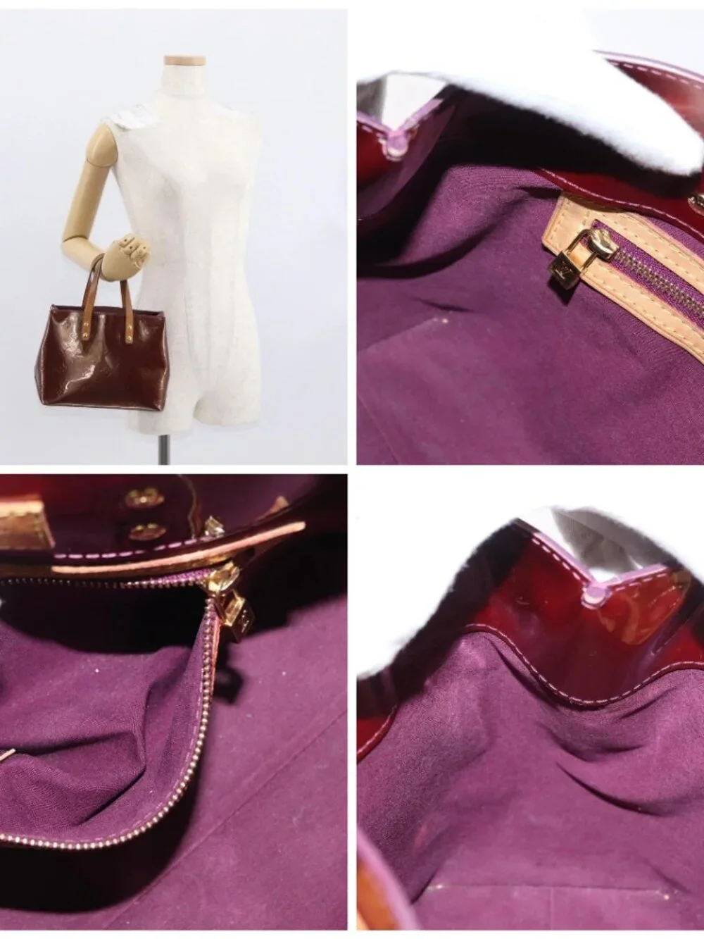 LOUIS VUITTON Monogram Vernis Reade PM Bag Purple Viole M93578 LV Auth - Picture 16 of 16